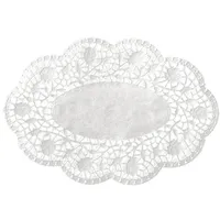 Papstar 500 Mokkadeckchen oval 18 cm x 13 cm