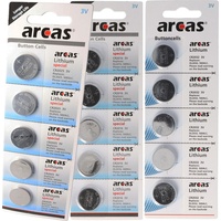 Arcas Knopfzellen-Paket 2+1 gratis, 5x CR2025, 5x CR2032, 5x