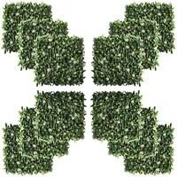 Outsunny 12 Stück künstliches Pflanzenwand Hecke 50x50 cm Sichtschutz