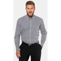 JP 1880 Herren Hemd, Vichykaro, Schwarz, 3XL EU