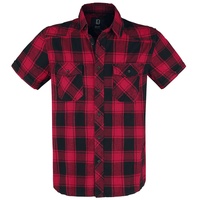 Brandit Textil Check Kurzarmhemd Red / Black 6XL