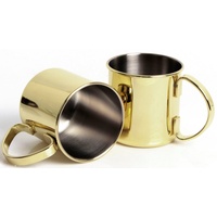 Echtwerk Moscow Mule Becher Set aus Edelstahl (2tlg, Gold,