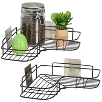 Relaxdays Eckregal 2 x 2 x 2 cm Schwarz