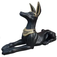 Casa Padrino Deko Skulptur Anubis Hund Schwarz / Gold