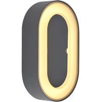 GLOBO Außenleuchte Sura oval Anthrazit