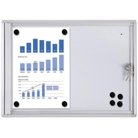 Showdown® Displays Schaukasten Economy XS silber 2x DIN A4