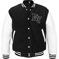 Mil-Tec NY Baseball Blouson Jacke schwarz, Größe XXL