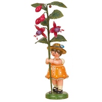 Hubrig Volkskunst GmbH Hubrig Blumenkinder 17cm Mädchen mit Fuchsie