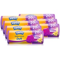 Swirl Duft-Müllbeutel Vanille-Lavendel mit Zugband, 20 Liter, 7 Rollen