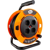 REV Ritter REV Kabeltrommel Innen 20m H05VV-F3x1,5, schwarz, 4x