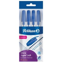 Pelikan Kugelschreiber Stick super soft, 4 Stück sortiert im