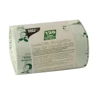 Papstar Pure Kompostbeutel, Bio-Folie, 120 Liter