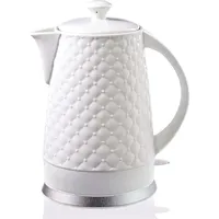KVOTA Wasserkocher aus Keramik, Teekessel 1,8 L, 1500W, Gesteppt-Design,