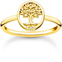 Thomas Sabo Ring Tree of Love mit Steinen Goldfarben,
