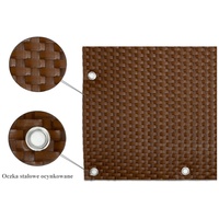 Progresja Polyrattan Balkonsichtschutz mit Metallösen - Honig 0,9m x