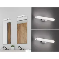 Trio LED Badlampen Set Wand mit Schalter Chrom 40cm
