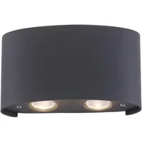 Paul Neuhaus LED-Wandleuchte 2-flammig Aluminium 13 cm x 8