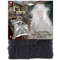 Buttinette Zerfetztes Lumpentuch, schwarz, 60 x 300 cm