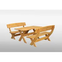 Promadino Holz-Garnitur München honigbraun