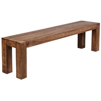 KADIMA DESIGN Sitzbank Landhaus-Stil: Massivholz Sheesham, 200 kg Belastung,