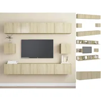 VidaXL 6-tlg. TV-Schrank-Set Sonoma-Eiche Holzwerkstoff