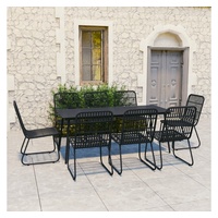 VidaXL Garten-Essgruppe 9-tlg. Schwarz