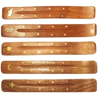 Saraswati Räucherstäbchenhalter "India" Holz länglich 26cm