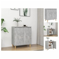 VidaXL Sideboard mit Massivholz-Beinen Betongrau 60x35x70 cm