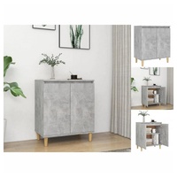 VidaXL Sideboard mit Massivholz-Beinen Betongrau 60x35x70 cm - Grau