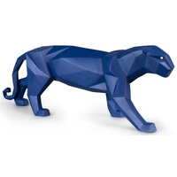 Casa Padrino Luxus Porzellan Panther Skulptur Matt Blau 50