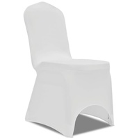VidaXL 50 x Stuhlhusse Stretchhusse weiß
