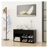 VidaXL Schuhbank Schwarz 80x30x45 cm Holzwerkstoff