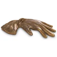 Casa Padrino Luxus Schreibtisch Deko Hand Vintage Messingfarben 29