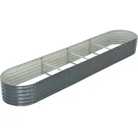 VidaXL Garten-Hochbeet verzinkter Stahl 400 x 80 x 44