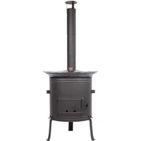 Grillplanet Holzkohlegrill Feldküche 0,8 mm Materialstärke mit 30 Liter
