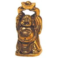 Saraswati Buddha lachend Messing 3 cm