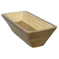 MARELIDA Dekoschale - rechteckig - Mangoholz - L: 30cm