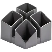 HAN Schreibtischköcher SCALA, 4 Fächern und Kartenständer dunkelgrau