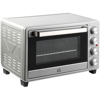 Homcom Minibackofen Metall Edelstahl Glas