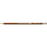 Faber-Castell Bleistift DESSIN 2001 112100 HB rot/gold +Radierer
