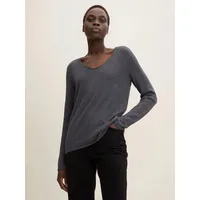 Tom Tailor Front Logo Coin Pullover Mit V-ausschnitt Evident
