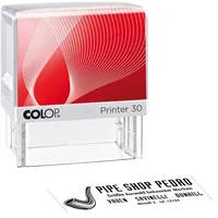 Colop Textstempel, individualisierbar Printer 30 selbstfärbend schwarz mit Logo,