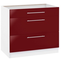 WIHO KÜCHEN Unterschrank »Flexi2«, Breite 90 cm rot