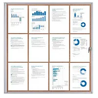 Showdown® Displays Schaukasten Economy XS Kork silber 12x DIN