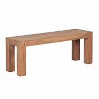 KADIMA DESIGN Sitzbank Landhaus-Stil: Massivholz Akazie, 200 kg Belastung,