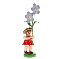 Hubrig Volkskunst GmbH Hubrig-Volkskunst Blumenmädchen mit Flachs (11cm)