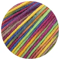 Lana Grossa Cool Wool Print Häkelwolle, 160 m blau|gelb|grün