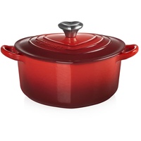 Le Creuset Herzbräter mit Herzknopf, Pfanne + Kochtopf, Rot