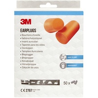3M Ohrstöpsel aus Schaumstoff, 50 Paar, Weicher und hypoallergener
