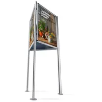 Showdown® Displays Kundenstopper silber DIN A0 3 Fächer 99,1